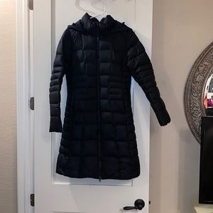 BLACK NORTH FACE PUFFER PARKA COAT
